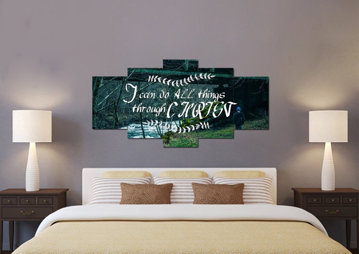 I Can Do All Things Through Christ Wall Art Canvas Print - Christian Canvas Wall Art
