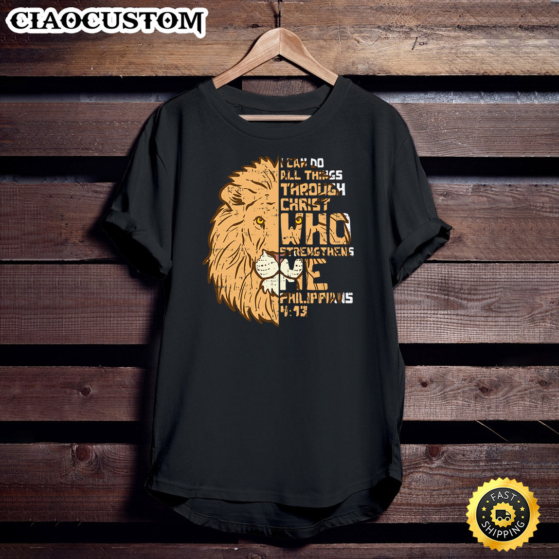 I Can Do Things Through Christ Lion Philippians 413 Gift Unisex T Shirt - Men Women T-Shirts