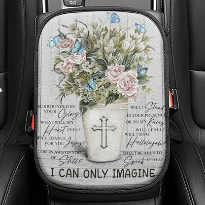 I Can Only Imagine Hummingbird Seat Box Cover, Bible Verse Car Center Console Cover, Christian Inspirational Car Interior Accessories