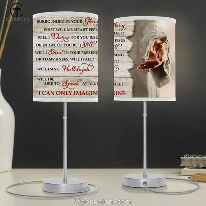 I Can Only Imagine Jesus Hands Table Lamp For Bedroom Christian Lamp Art - Christian Room Decor