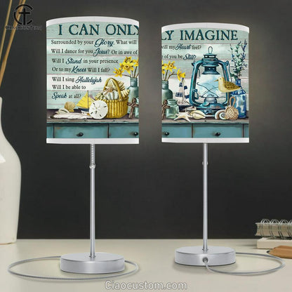 I Can Only Imagine Ocean Theme Large Table Lamp Art - Christian Lamp Art Home Decor - Religious Table Lamp Prints