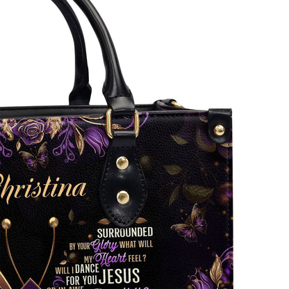 I Can Only Imagine  Personalized Leather Handbag With Zipper - Inspirational Gift Christian Ladies