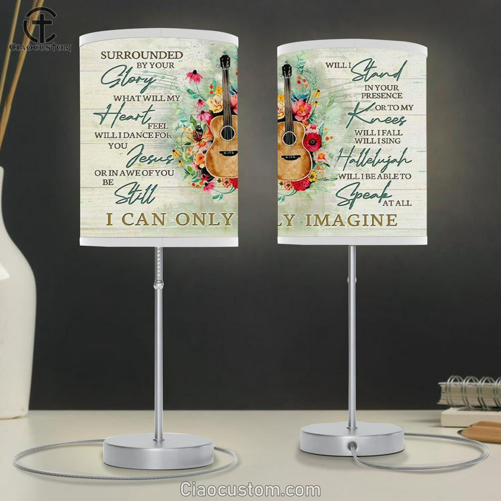 I Can Only Imagine Song Lyrics Table Lamp For Bedroom Christian Lamp Art - Christian Room Decor