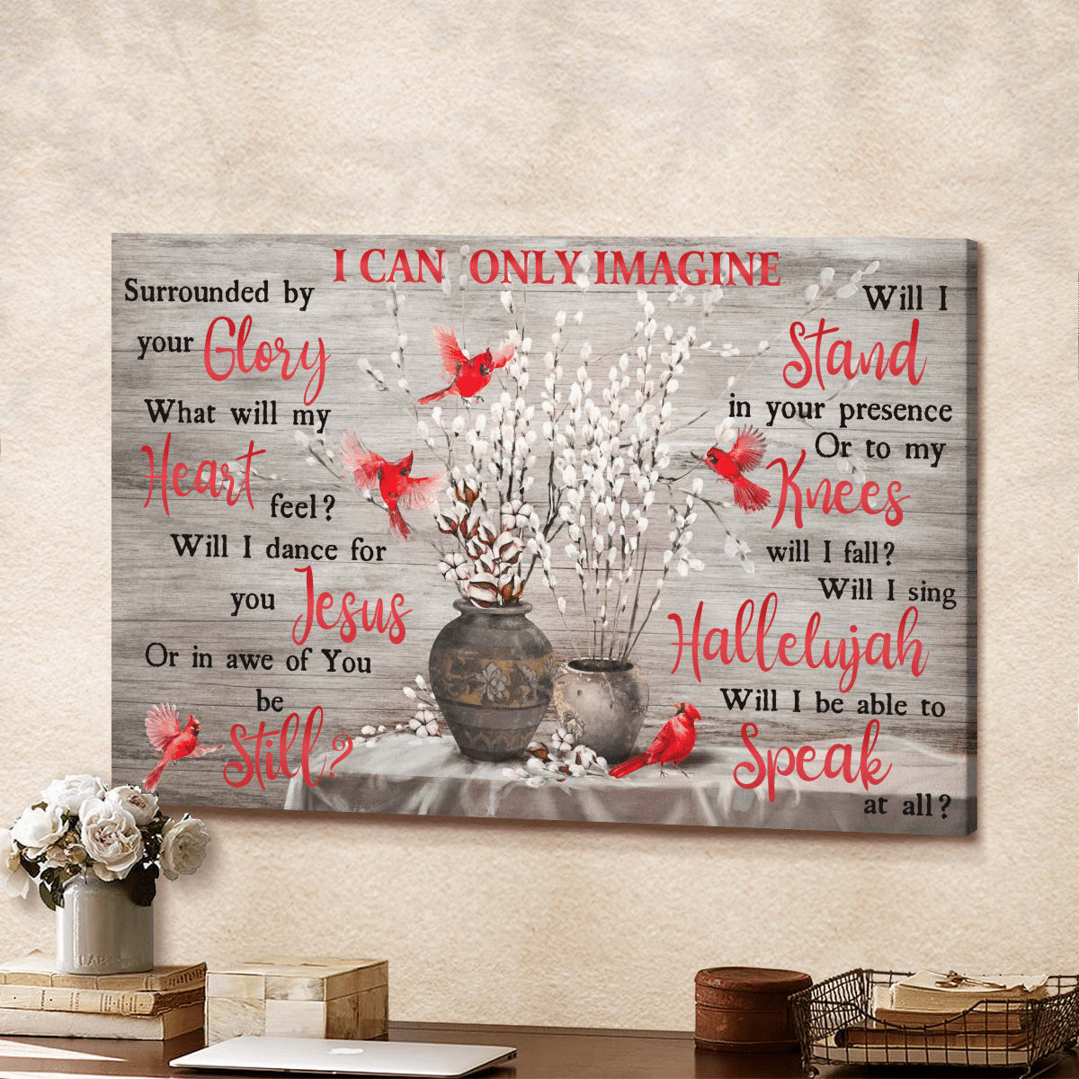 I Can Only Imagine Surrounded By Your Glory God Canvas, Christian Wall Art, Home Decor