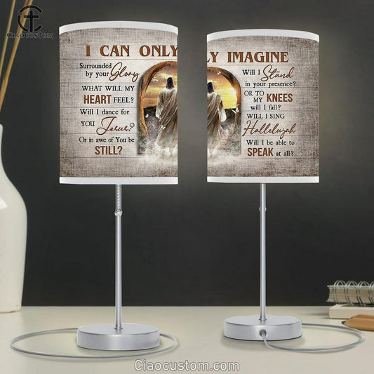 I Can Only Imagine Table Lamp - Jesus Sunset The Way To Heaven Large Table Lamp Art - Christian Room Decor - Religious Room Decor