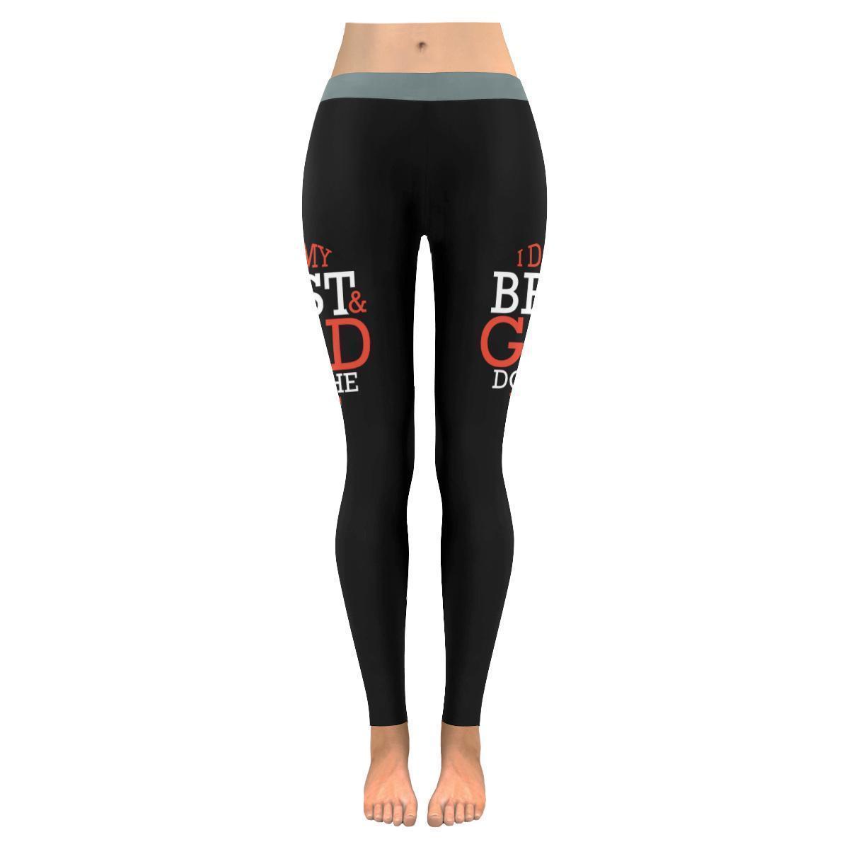 I Do My Best & God Does The Rest Christian Jesus Faith Upf40+ Womens Leggings - Christian Leggings For Women