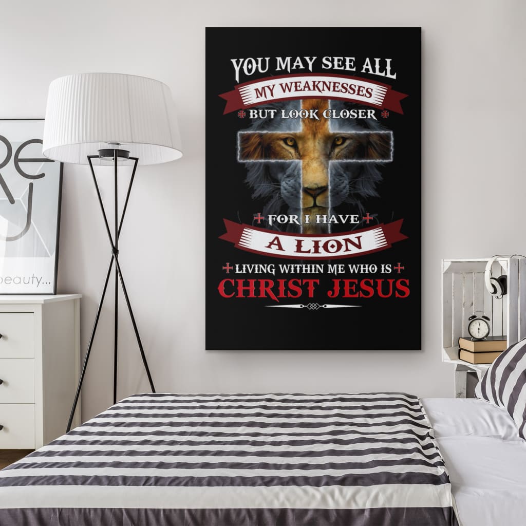 I Have A Lion Who Is Christ Jesus Canvas Wall Art - Christian Canvas Prints - Bible Verse Canvas