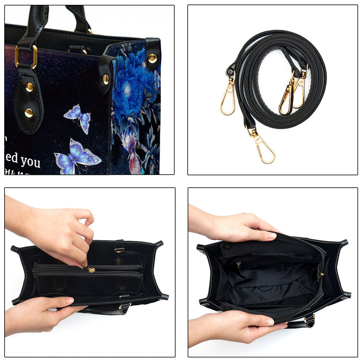 I Have Called You By Name Leather Bag - Custom Name Flower Leather Handbag - Christian Gifts For Women