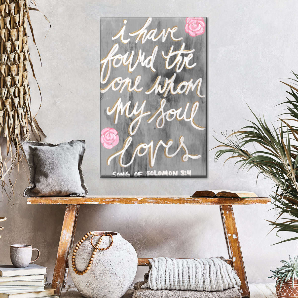 I Have Found The One Whom My Soul Loves Solomon Canvas Wall Art - Canvas Religious Wall Art - Christian Wall Decor Living Room