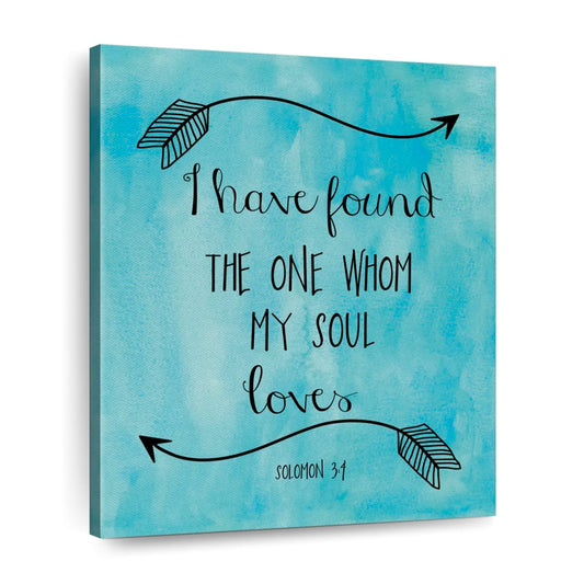 I Have Found The One Whom My Soul Loves Solomon Canvas Wall Art 1 - Canvas Religious Wall Art - Christian Wall Decor Living Room