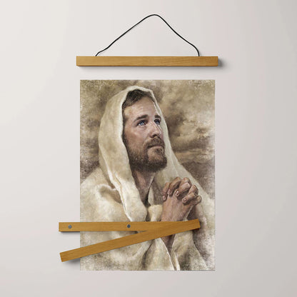 I Have Prayed For Thee Hanging Canvas Wall Art - Jesus Picture - Jesus Portrait Canvas - Religious Canvas
