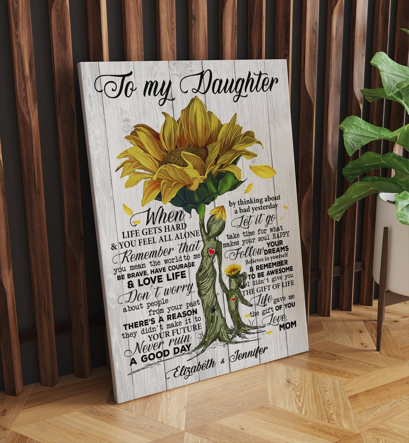 I Love You For All The Times Sunflower Mother Daughter Quotes Canvas - Gift To Daughter