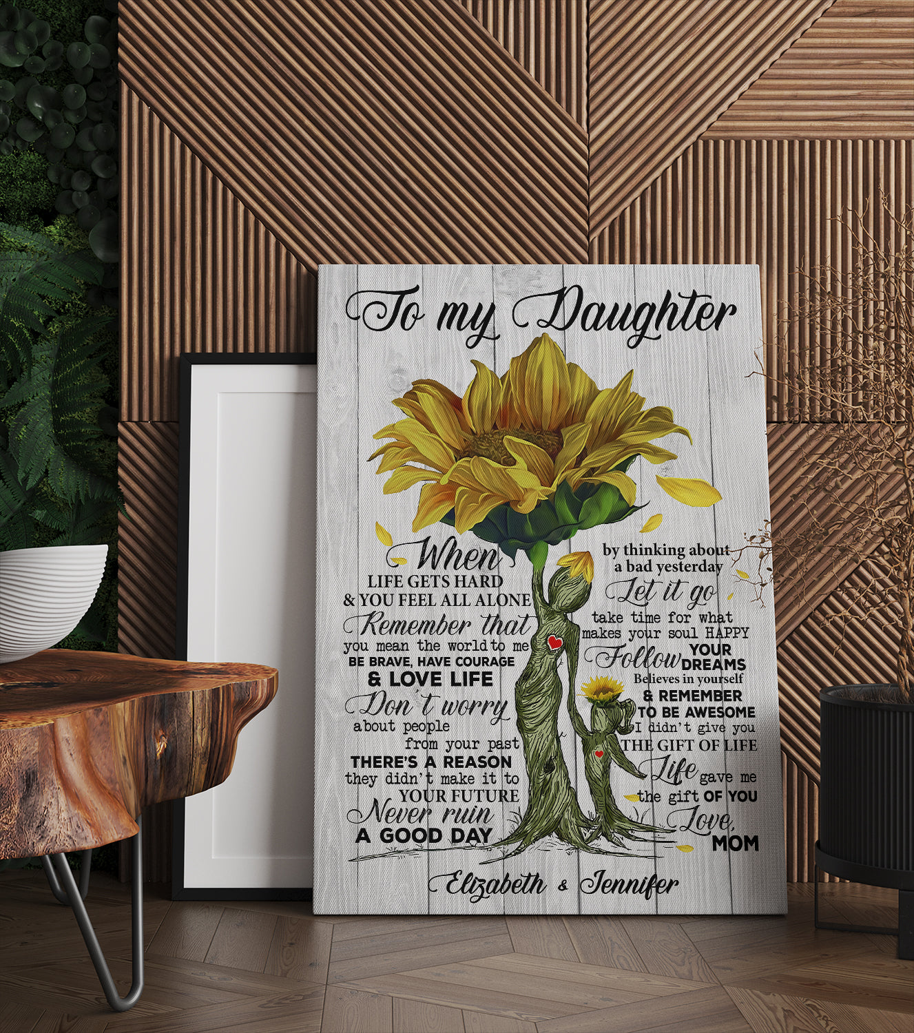 I Love You For All The Times Sunflower Mother Daughter Quotes Canvas - Gift To Daughter