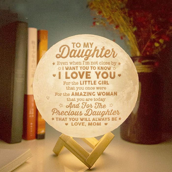 I Love You For The Precious Daughter That You'll Always Be Personalized 3d Moon Lamp - Birthday Gift For Daughter - Valentines Day Gifts For Daughter