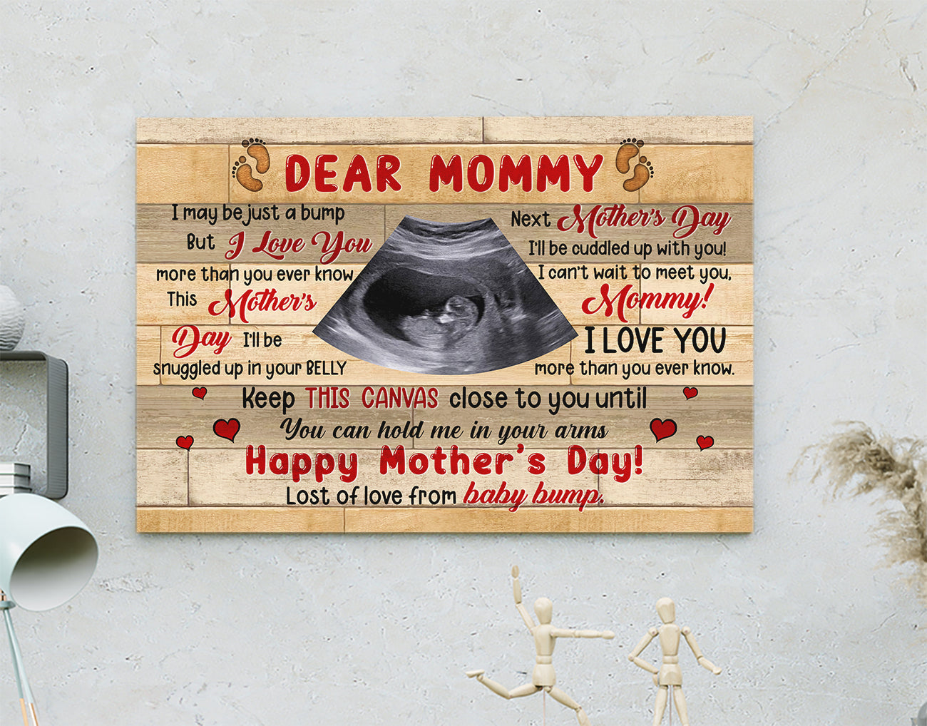 I May Be Just A Bump Canvas Prints - Personalized Gift For Future Mommy