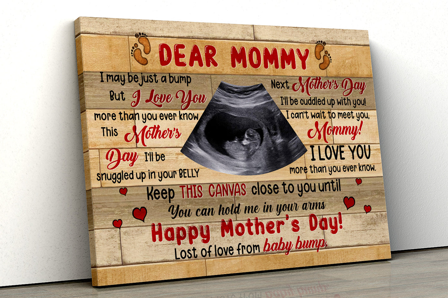 I May Be Just A Bump Canvas Prints - Personalized Gift For Future Mommy