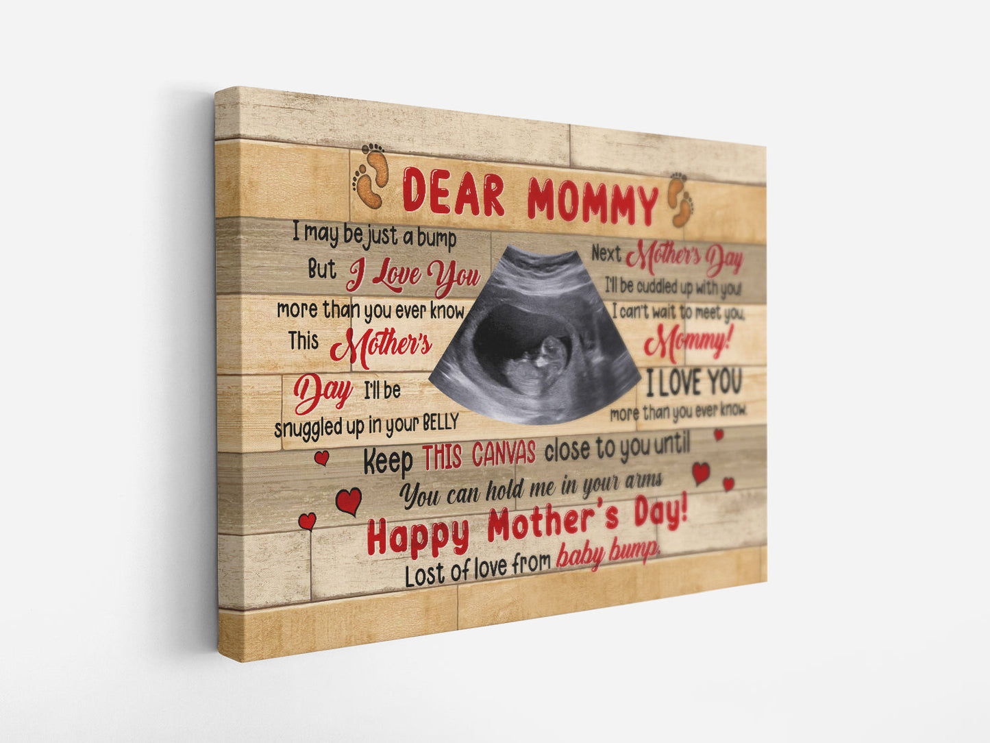 I May Be Just A Bump Canvas Prints - Personalized Gift For Future Mommy