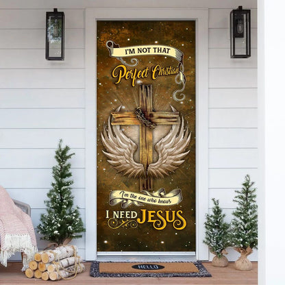 I Need Jesus Door Cover - Religious Door Decorations - Christian Home Decor