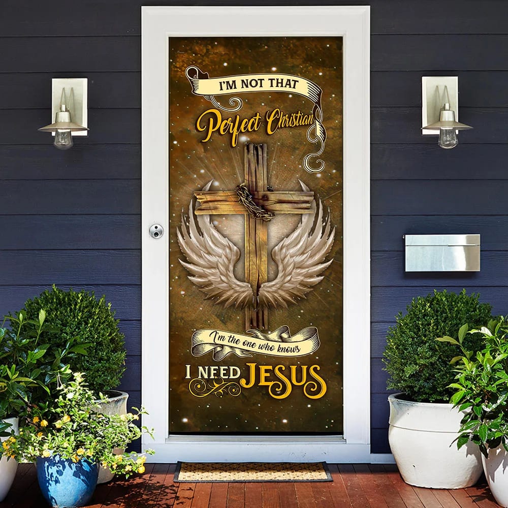 I Need Jesus Door Cover - Religious Door Decorations - Christian Home Decor