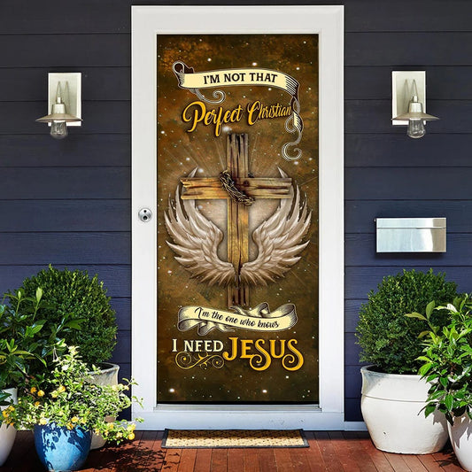 I Need Jesus Door Cover - Religious Door Decorations - Christian Home Decor
