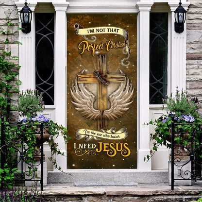 I Need Jesus Door Cover - Religious Door Decorations - Christian Home Decor