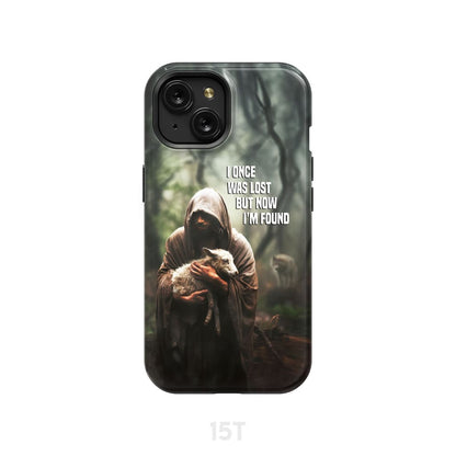 I Once Was Lost but Now I'm Found Jesus and Lost Sheep Phone Case - Bible Verse IPhone & Samsung Cases