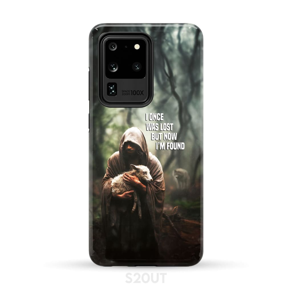 I Once Was Lost but Now I'm Found Jesus and Lost Sheep Phone Case - Bible Verse IPhone & Samsung Cases