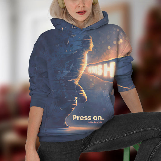 I Press On Philippians 3 14 Christian Jesus 3d Full Print Hoodie - 3d Jesus Shirts