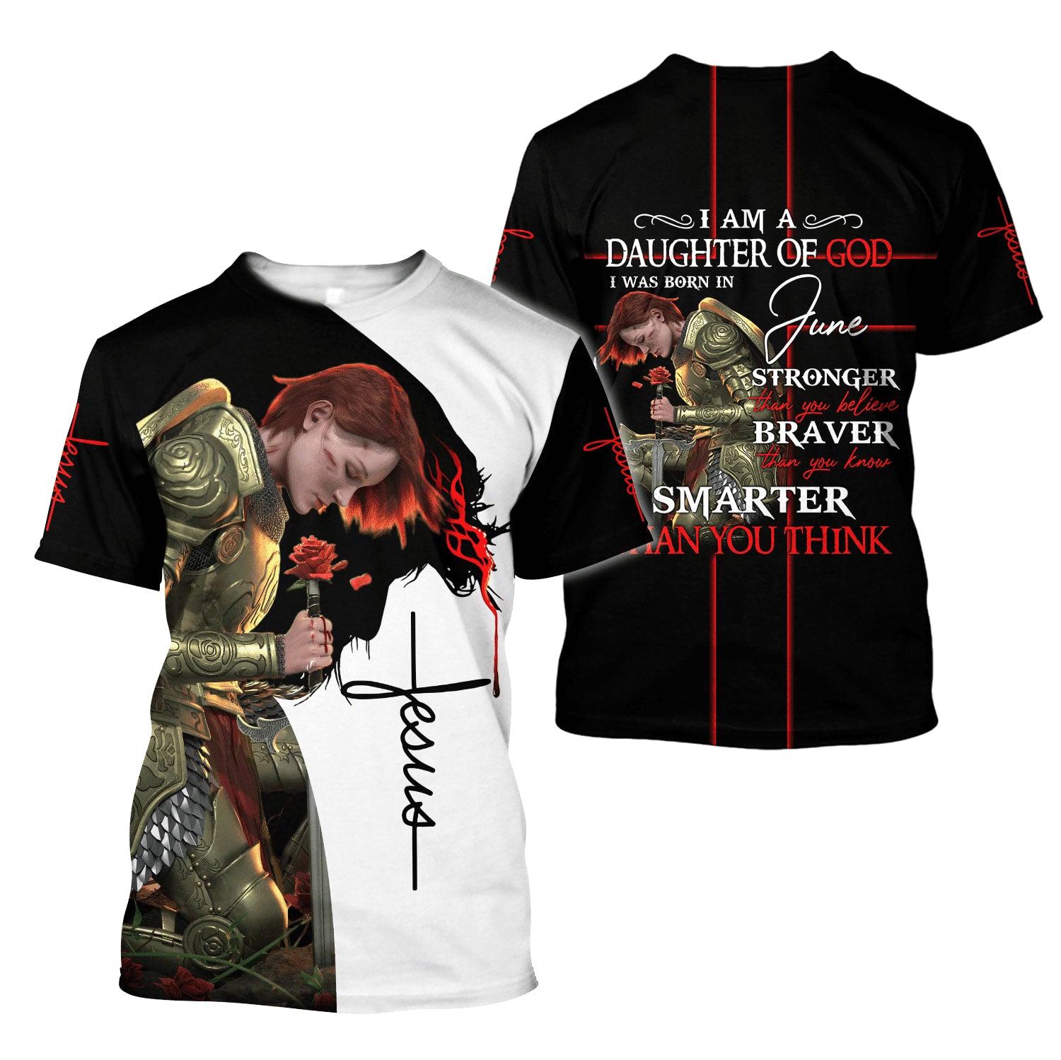 I Was Born In June Daughter Of God Shirt - Christian 3D Shirt