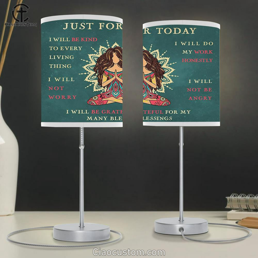 I Will Be Grateful For My Many Blessing Hippie Boho Table Lamp Prints -Encouragement Gifts for Women