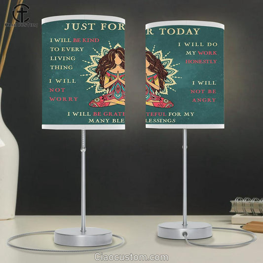 I Will Be Grateful For My Many Blessing Hippie Boho Table Lamp Prints -Encouragement Gifts for Women