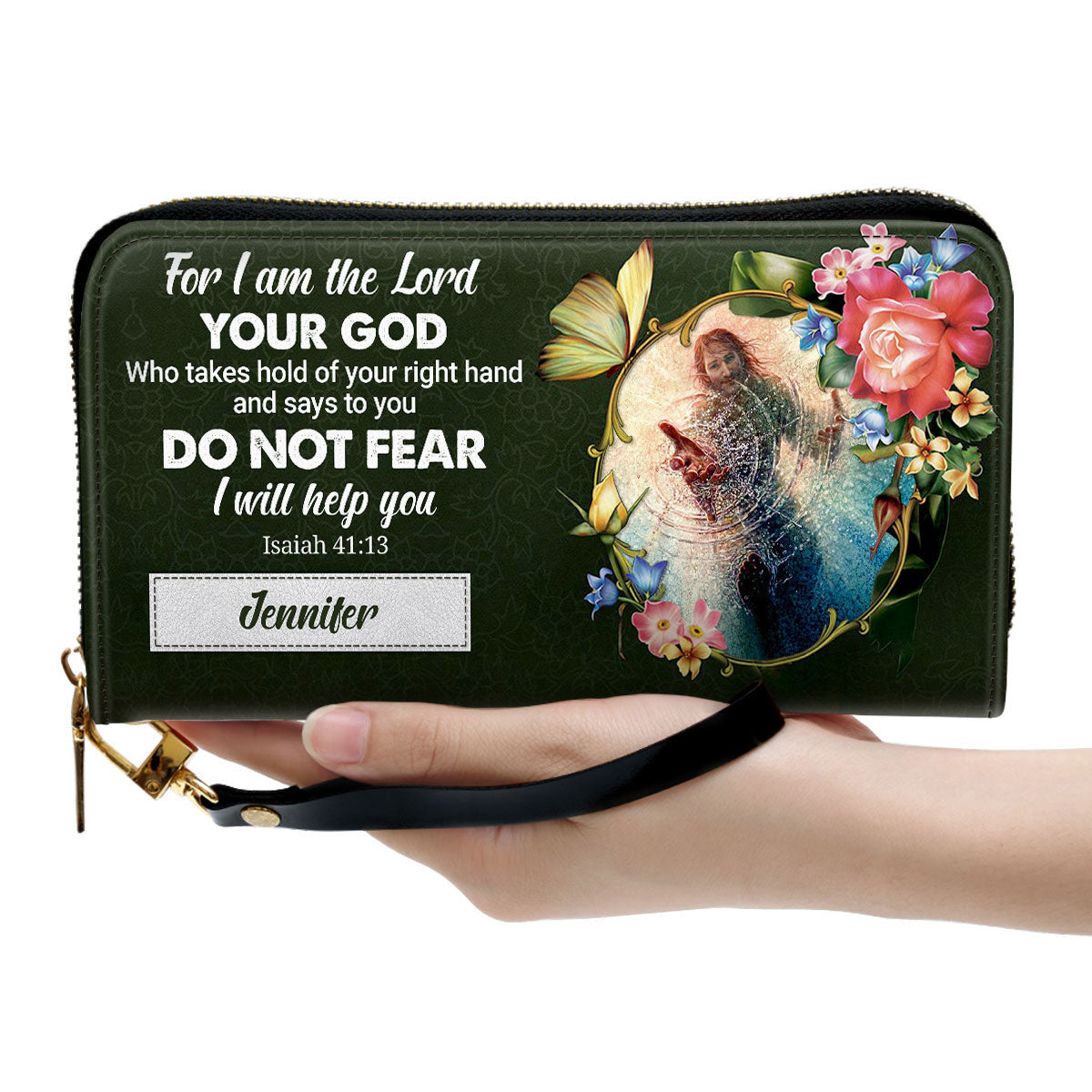 I Will Help You Clutch Purse For Women - Personalized Name - Christian Gifts For Women