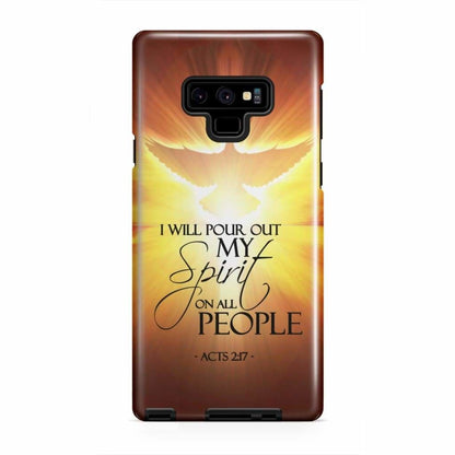 I Will Pour Out My Spirit On All People Acts 217 Bible Verse Phone Case - Inspirational Bible Scripture iPhone Cases