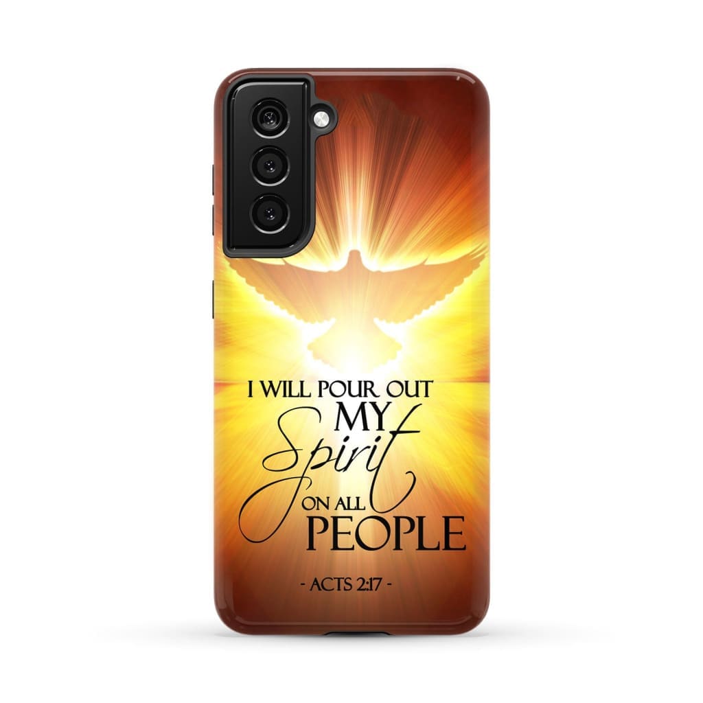 I Will Pour Out My Spirit On All People Acts 217 Bible Verse Phone Case - Inspirational Bible Scripture iPhone Cases