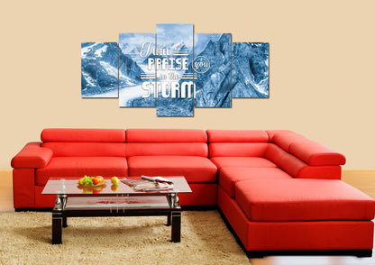 I Will Praise You In The Storm Wall Art Canvas Print - Christian Canvas Wall Art