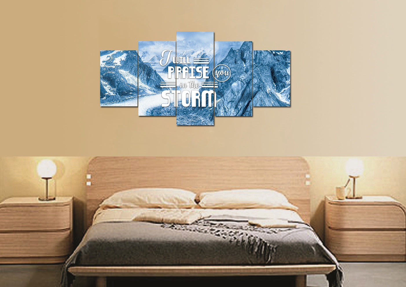 I Will Praise You In The Storm Wall Art Canvas Print - Christian Canvas Wall Art