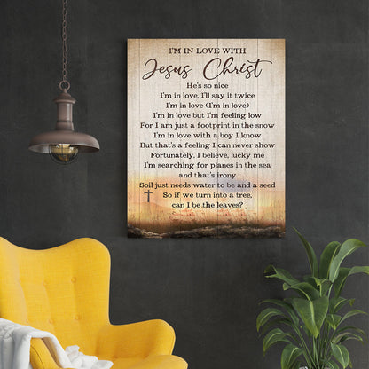 I'm In Love With Jesus Christ Canvas Wall Art