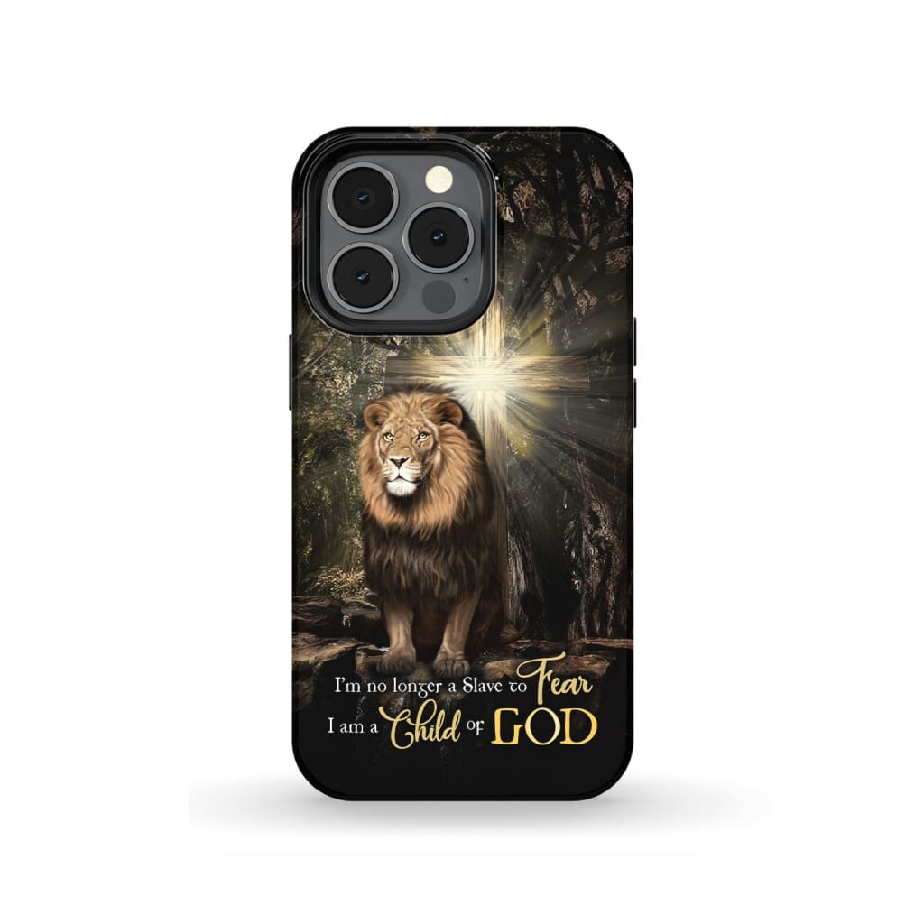 I'm No Longer A Slave To Fear Lion Of Judah Phone Case - Scripture Phone Cases - Iphone Cases Christian