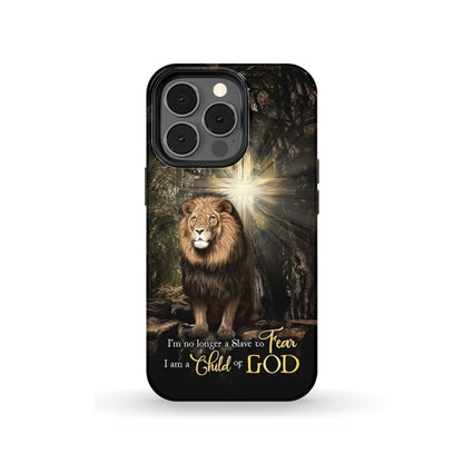 I'm No Longer A Slave To Fear Lion Of Judah Phone Case - Scripture Phone Cases - Iphone Cases Christian