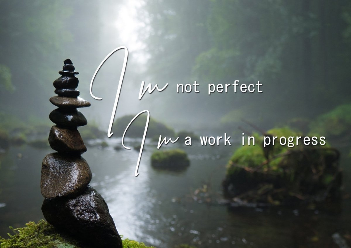 I'm Not Perfect Im A Work In Progress Wall Art Canvas Print - Christian Canvas Wall Art