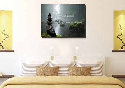 I'm Not Perfect Im A Work In Progress Wall Art Canvas Print - Christian Canvas Wall Art