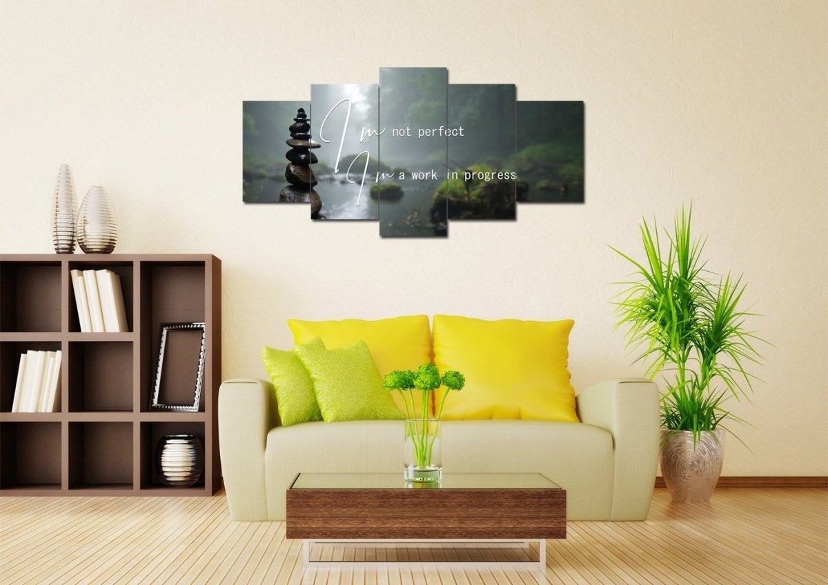I'm Not Perfect Im A Work In Progress Wall Art Canvas Print - Christian Canvas Wall Art