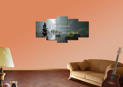 I'm Not Perfect Im A Work In Progress Wall Art Canvas Print - Christian Canvas Wall Art