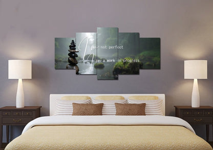 I'm Not Perfect Im A Work In Progress Wall Art Canvas Print - Christian Canvas Wall Art