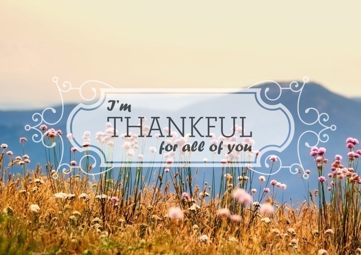 I'm Thankful For All Of You Wall Art Canvas Print - Christian Canvas Wall Art