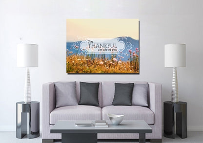 I'm Thankful For All Of You Wall Art Canvas Print - Christian Canvas Wall Art