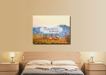 I'm Thankful For All Of You Wall Art Canvas Print - Christian Canvas Wall Art