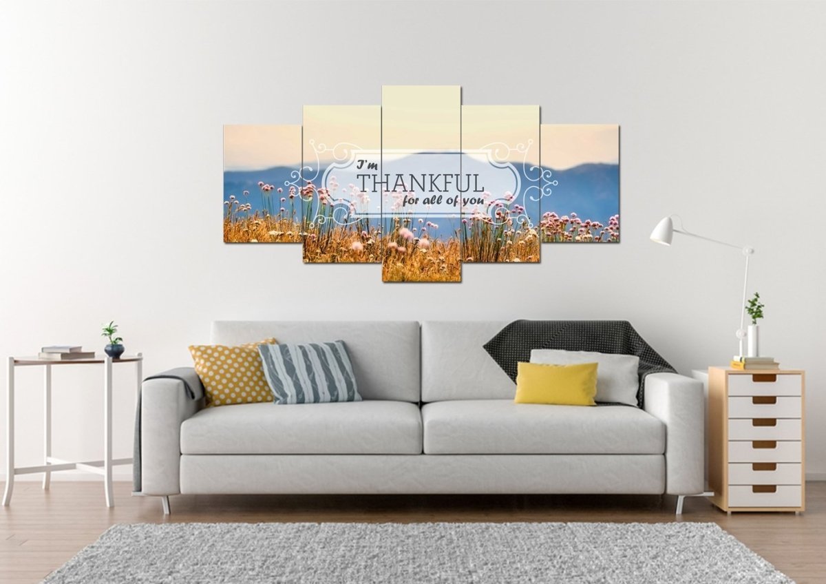 I'm Thankful For All Of You Wall Art Canvas Print - Christian Canvas Wall Art