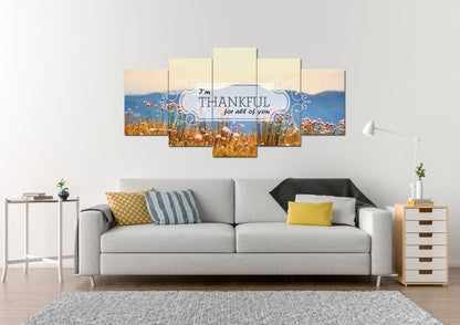 I'm Thankful For All Of You Wall Art Canvas Print - Christian Canvas Wall Art