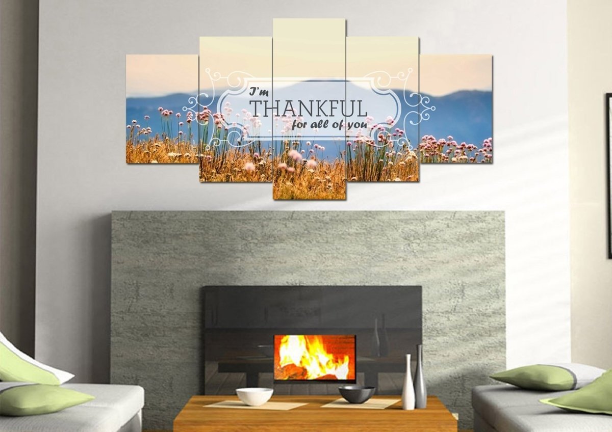 I'm Thankful For All Of You Wall Art Canvas Print - Christian Canvas Wall Art